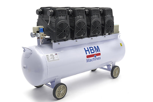 Tichý bezolejový kompresor s nízkou hlučnosťou 200l 8hp HBM Machines Holandsko