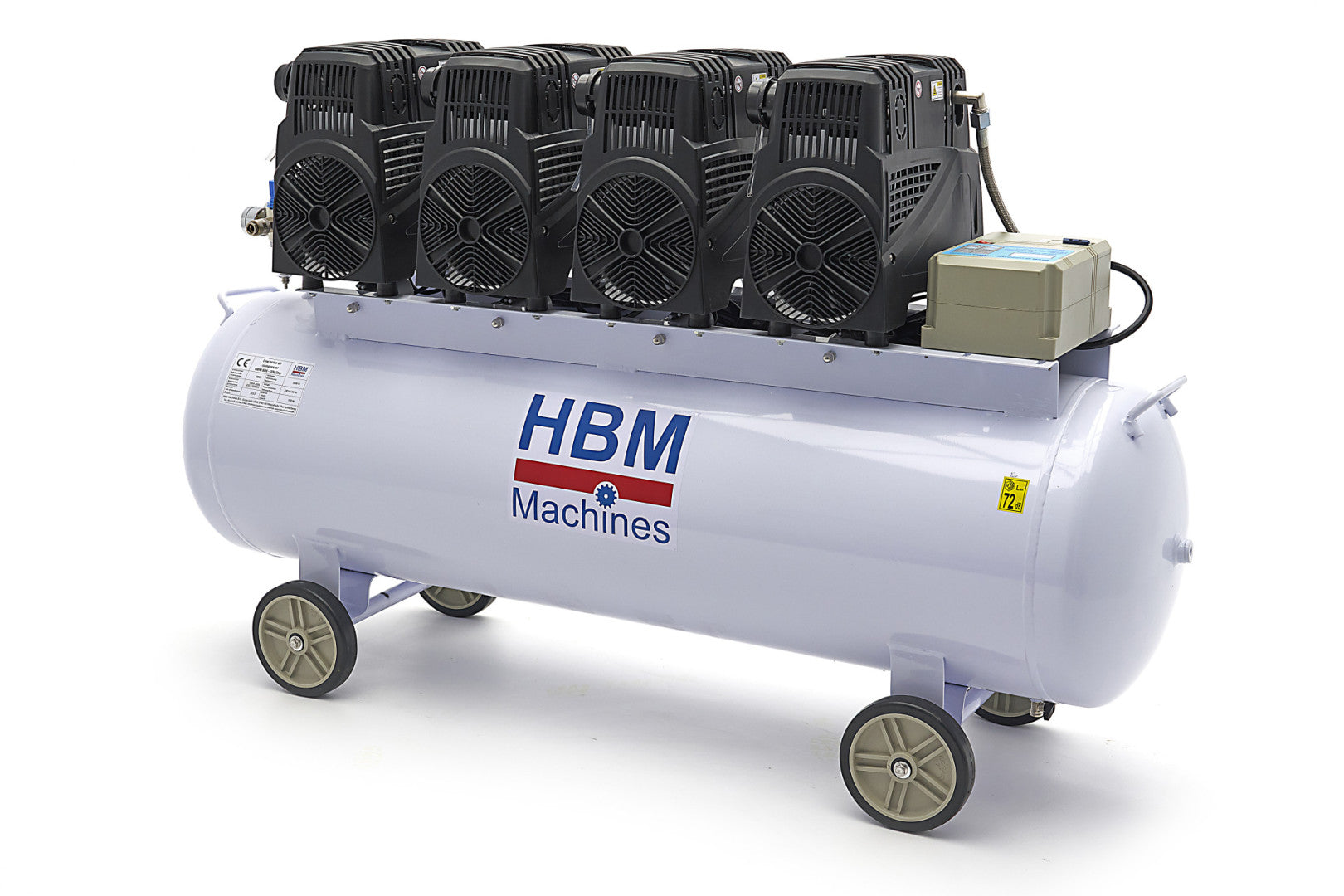 Tichý bezolejový kompresor s nízkou hlučnosťou 200l 8hp HBM Machines Holandsko