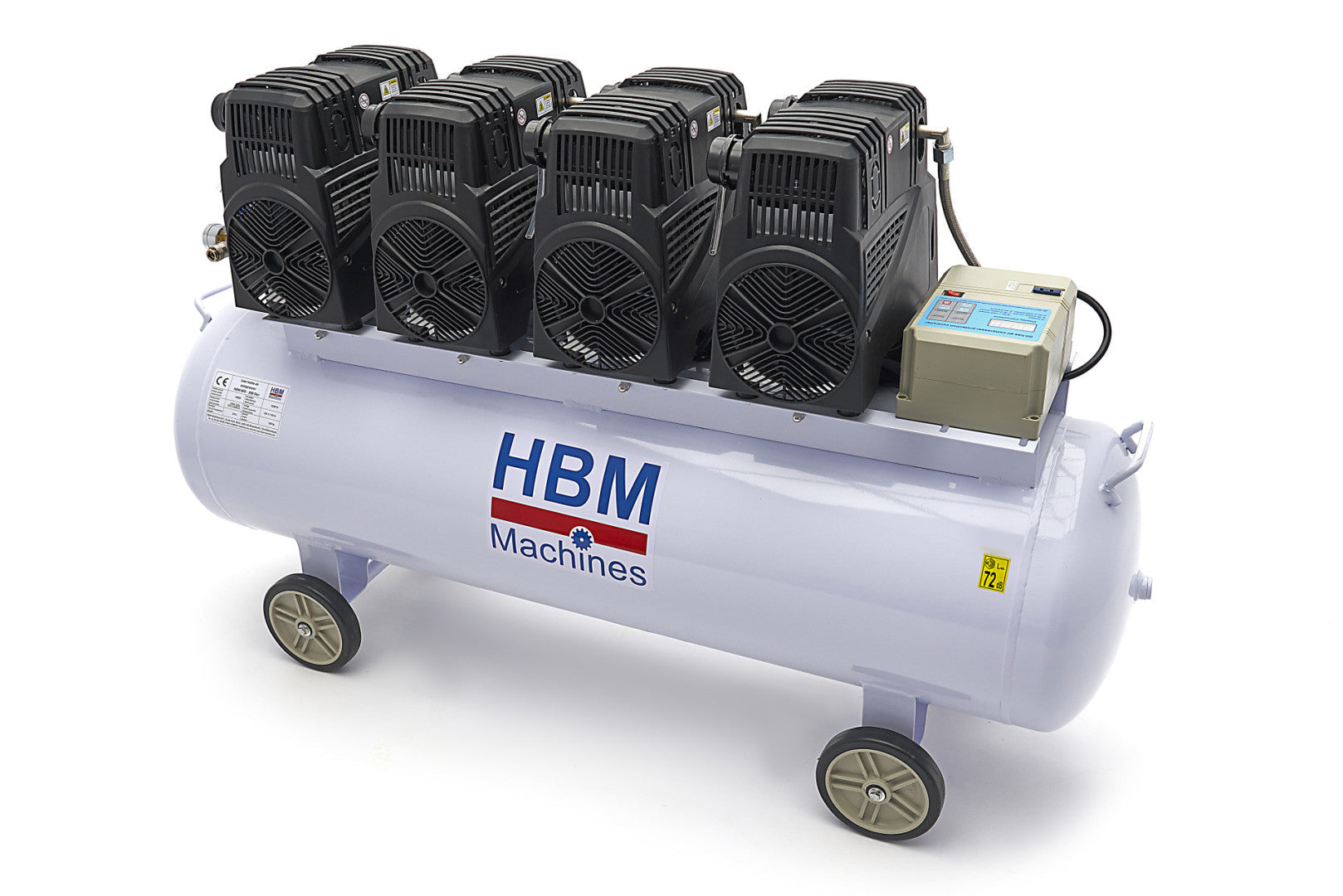 Tichý bezolejový kompresor s nízkou hlučnosťou 200l 8hp HBM Machines Holandsko