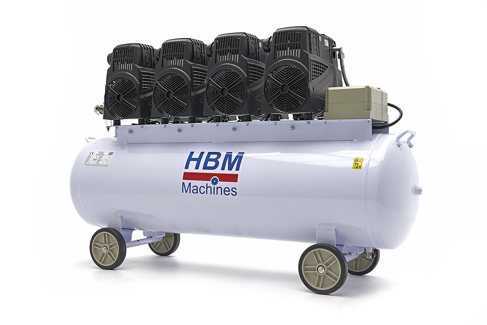 Tichý bezolejový kompresor s nízkou hlučnosťou 200l 8hp HBM Machines Holandsko