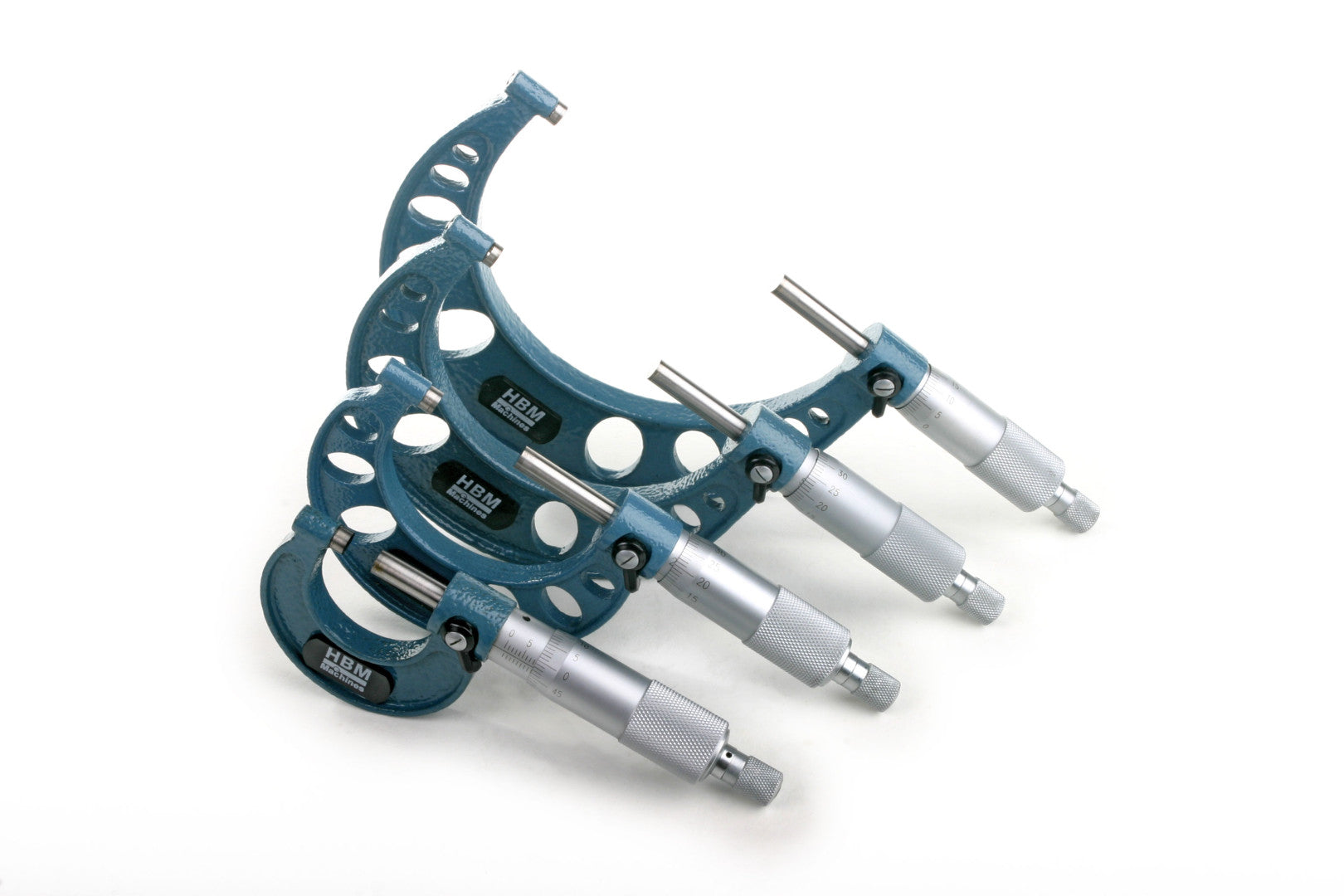 Sada mechanických mikrometrov 6 kusov hbm 0–150 mm