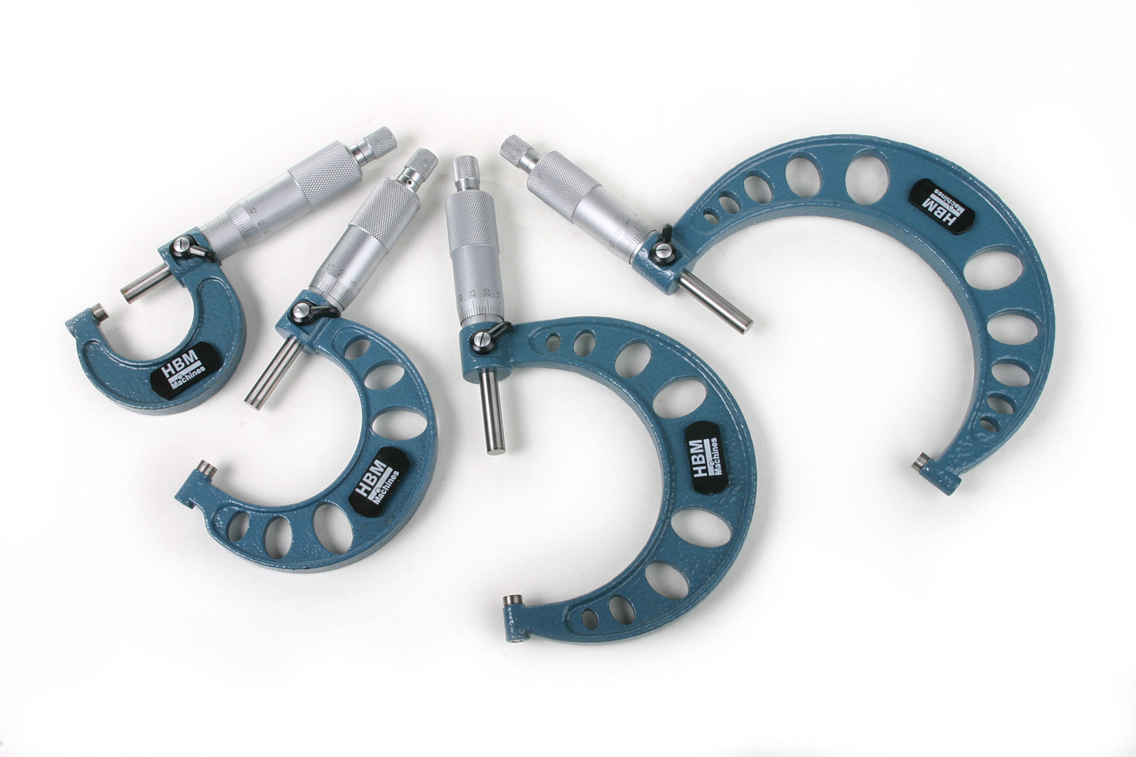 Sada mechanických mikrometrov 6 kusov hbm 0–150 mm