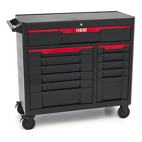 Dielenská skriňa - vozík na náradie s 12 zásuvkami 106 cm HBM