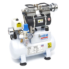 Tichý bezolejový kompresor s nízkou hlučnosťou pre aerograf airbrush 4l 180W HBM Machines Holandsko