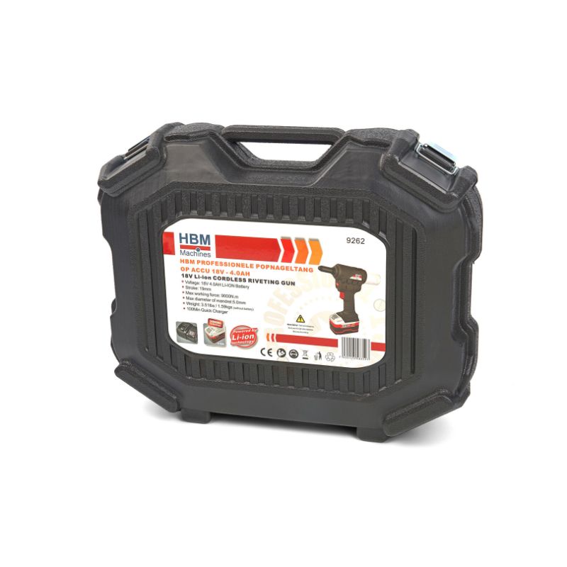 Profesionálna akumulátorová nitovačka 18V, 4.0Ah