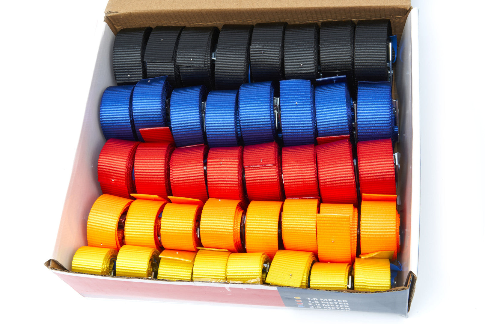 Sada upínacích popruhov s prítlačnou sponou 40 kusov hbm