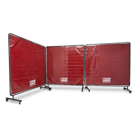 Mobilná ochranná zváracia zástena - paravan 174 × 522cm HBM