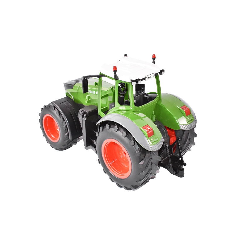 Hračkársky traktor na diaľkové ovládanie doubleE RC 1:16 2,4GHz, svetlá, zvuky, dosah 25m, rýchlosť 2,16km/h