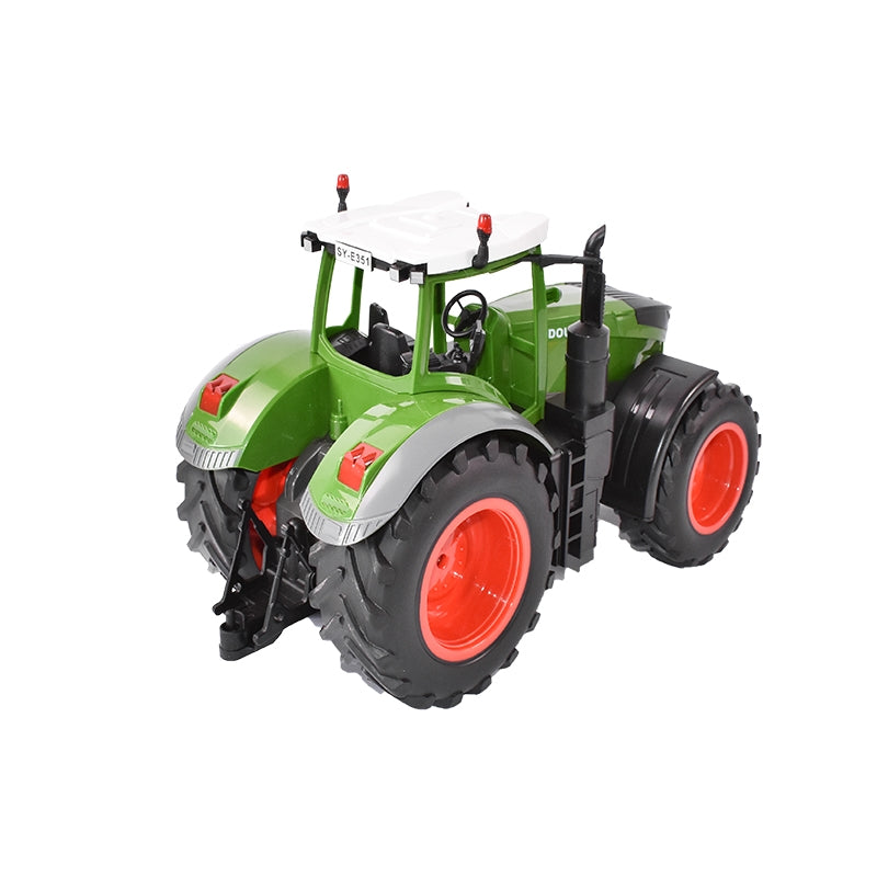 Hračkársky traktor na diaľkové ovládanie doubleE RC 1:16 2,4GHz, svetlá, zvuky, dosah 25m, rýchlosť 2,16km/h