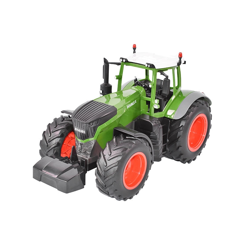 Hračkársky traktor na diaľkové ovládanie doubleE RC 1:16 2,4GHz, svetlá, zvuky, dosah 25m, rýchlosť 2,16km/h