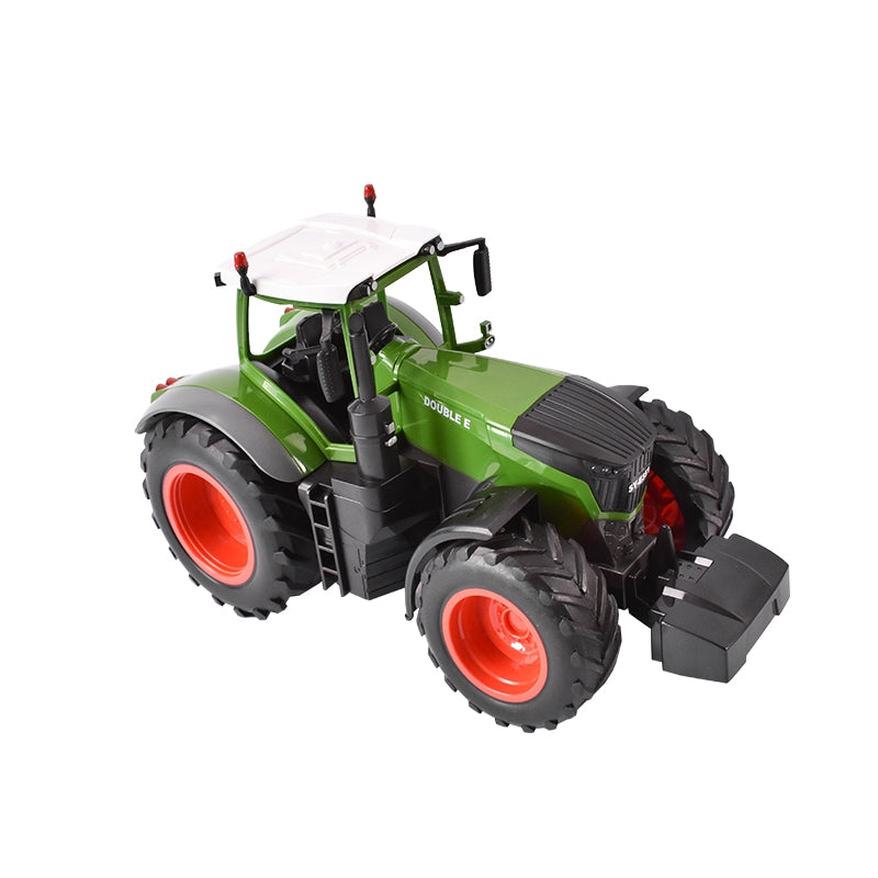 Hračkársky traktor na diaľkové ovládanie doubleE RC 1:16 2,4GHz, svetlá, zvuky, dosah 25m, rýchlosť 2,16km/h