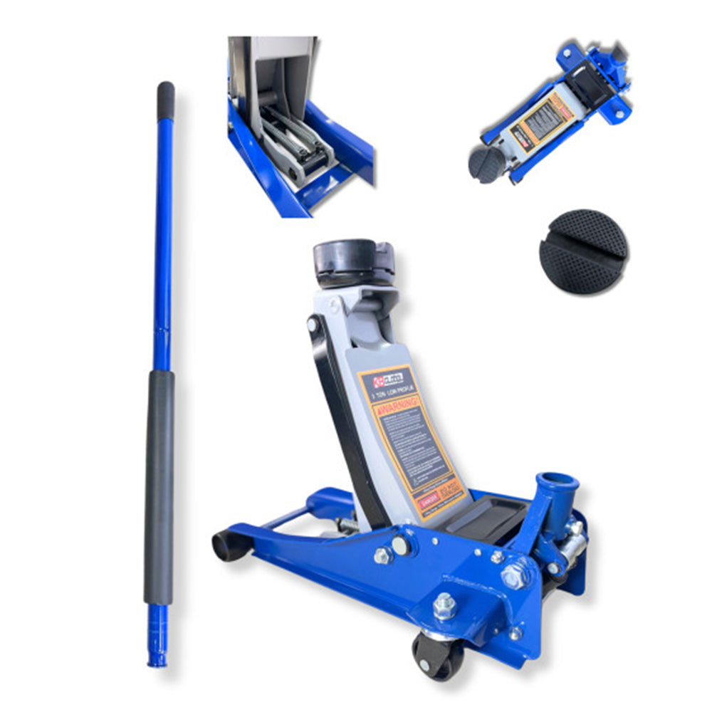 Hydraulický nízkoprofilový pojazdný zdvihák - žaba, s dvojitým piestom 3t, KB Global