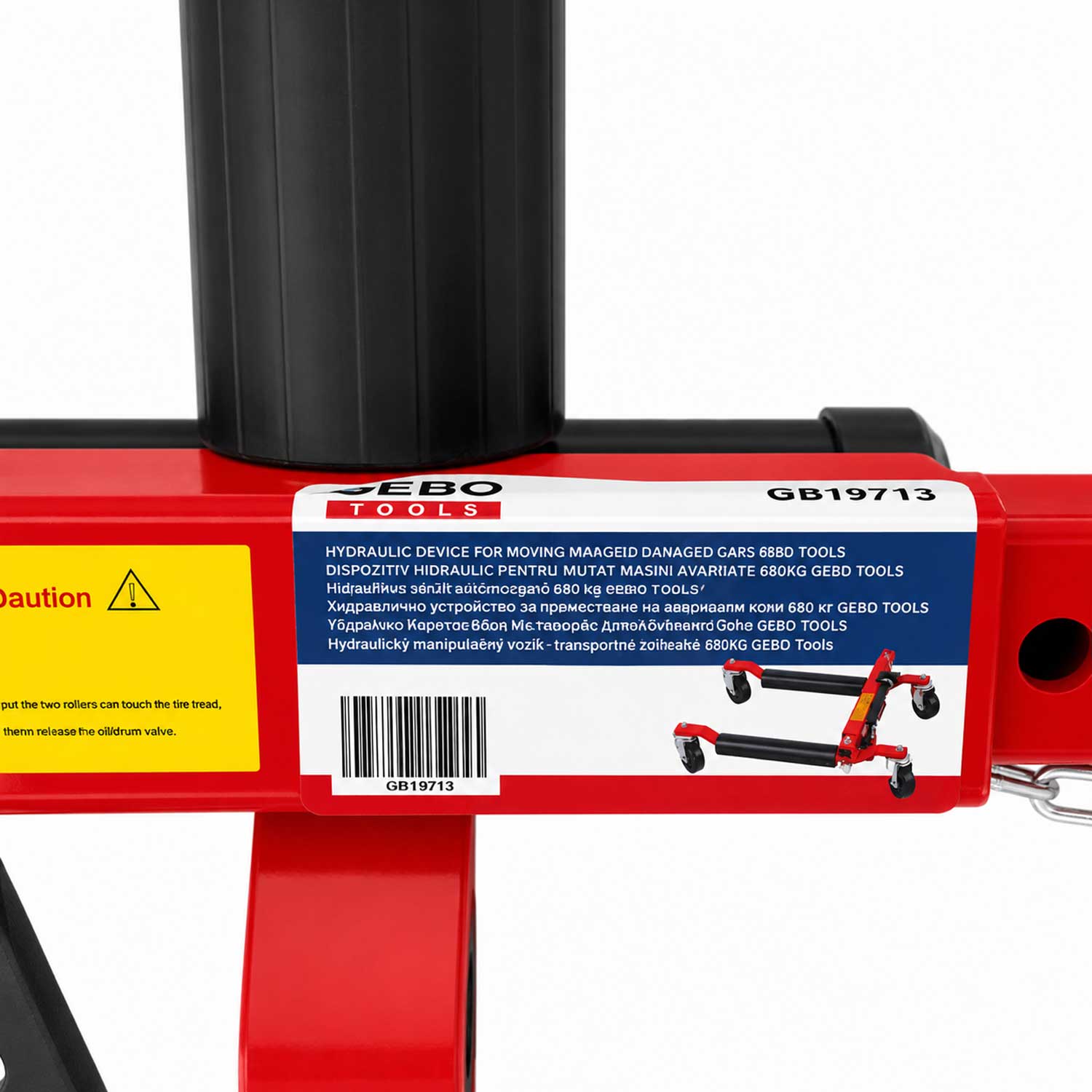 Hydraulický zdvihák - manipulačný vozík na presun poškodených vozidiel 680kg Gebo Tools