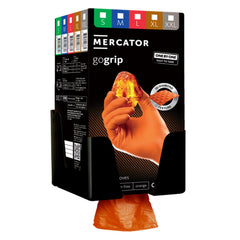 Prémiové nitrilové rukavice Mercator Gogrip One by One oranžové, veľkosť L, 100ks