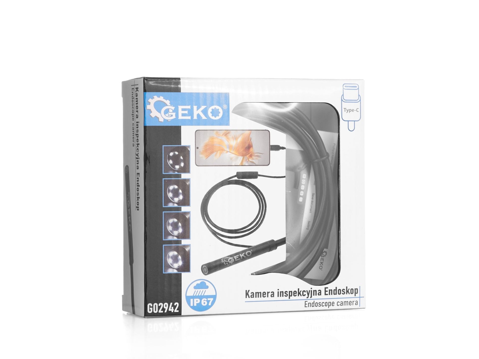 Inšpekčná endoskopická kamera 2m, priemer kamery 5,5mm, USB-C