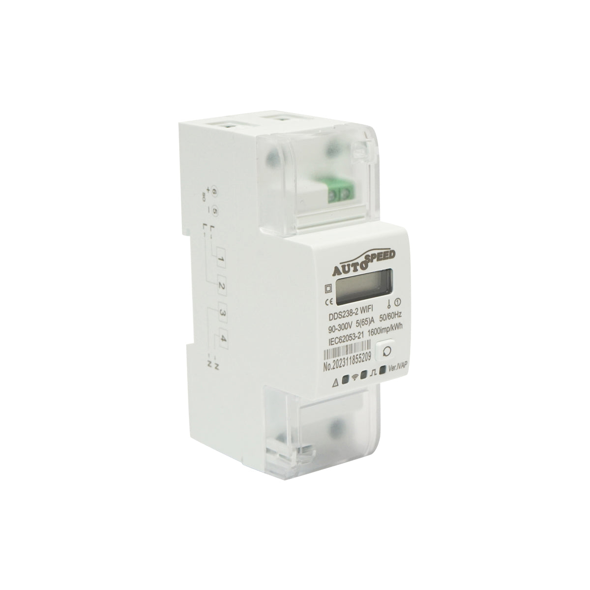 Jednofázový smart wifi inteligentný merač spotreby energie 220V, 65A, DDS238-2 Tuya, Smart Life