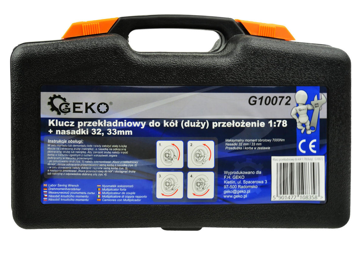 Kľúč na matice kolies - násobič momentu 1:78