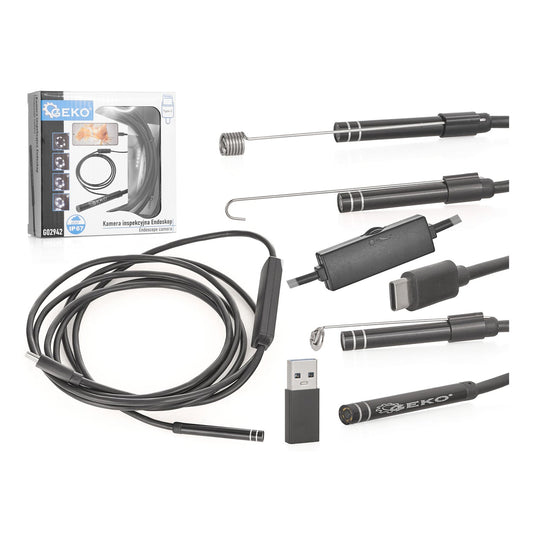 Inšpekčná endoskopická kamera 2m, priemer kamery 5,5mm, USB-C