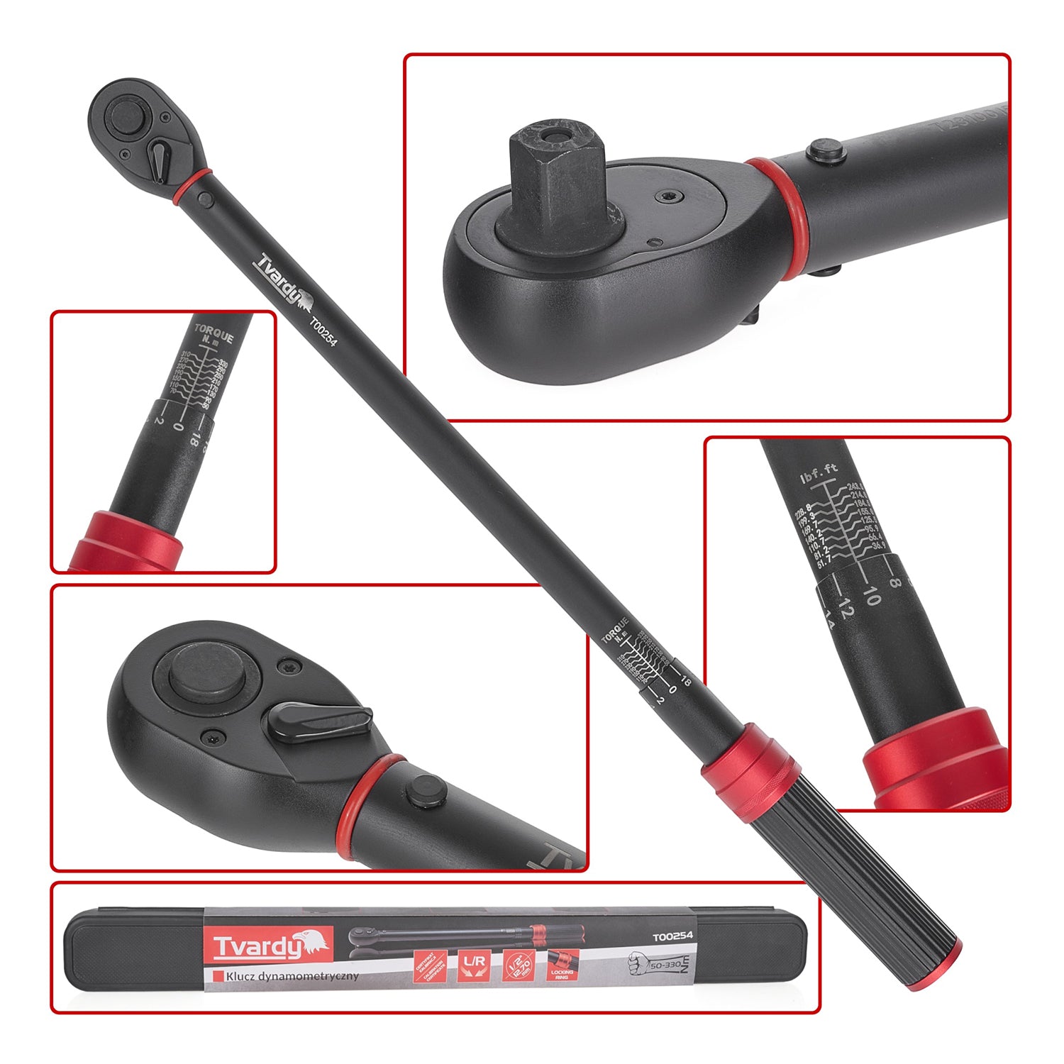 Momentový kľúč 1/2'' 50 - 330Nm Tvardy