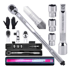 Sada momentového kľúča 1/2'', 5ks, 28 - 210Nm, nástrčné hlavice 17-19-21mm, nadstavec 1/2'' KB Global