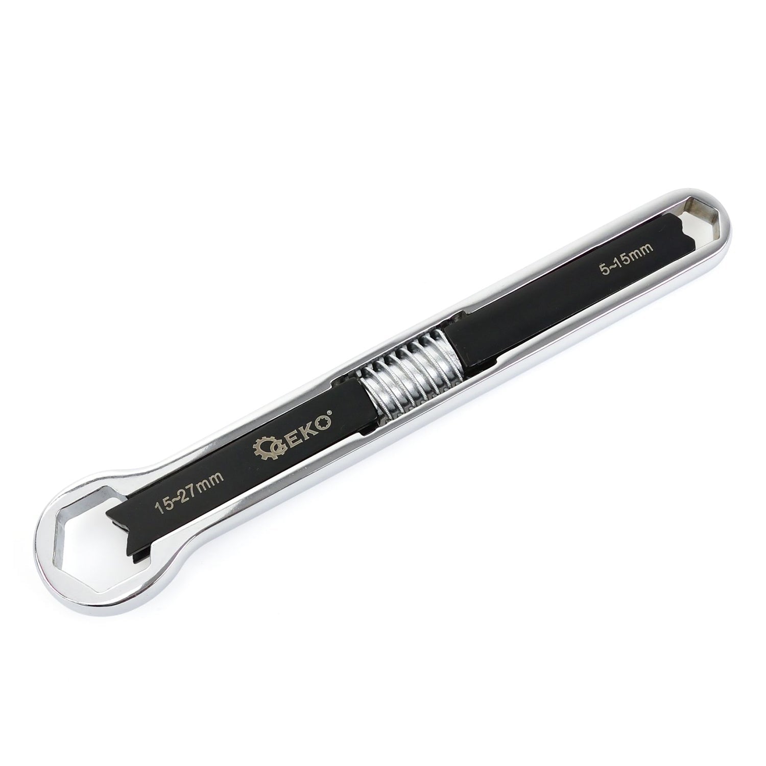 Nastaviteľný očkový kľúč obojstranný 5 - 15mm, 15 - 27mm Geko
