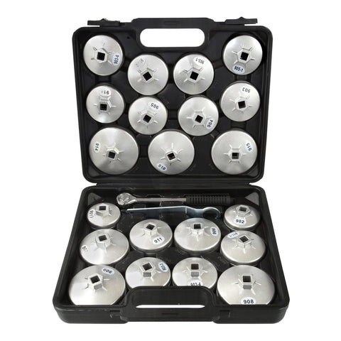 Sada hliníkových kľúčov na olejové filtre s račňou 1/2'' 23ks