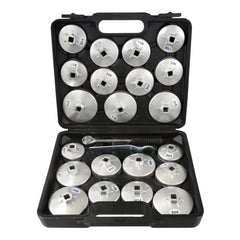 Sada hliníkových kľúčov na olejové filtre s račňou 1/2'' 23ks