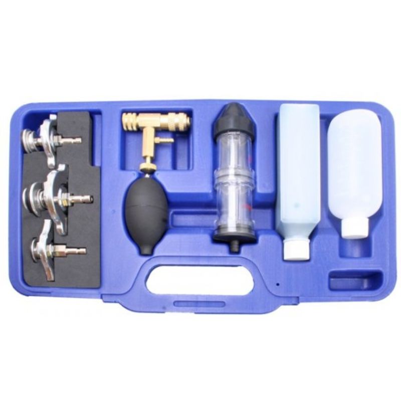 Tester tesnenia hlavy motora s adaptérmi a roztokom