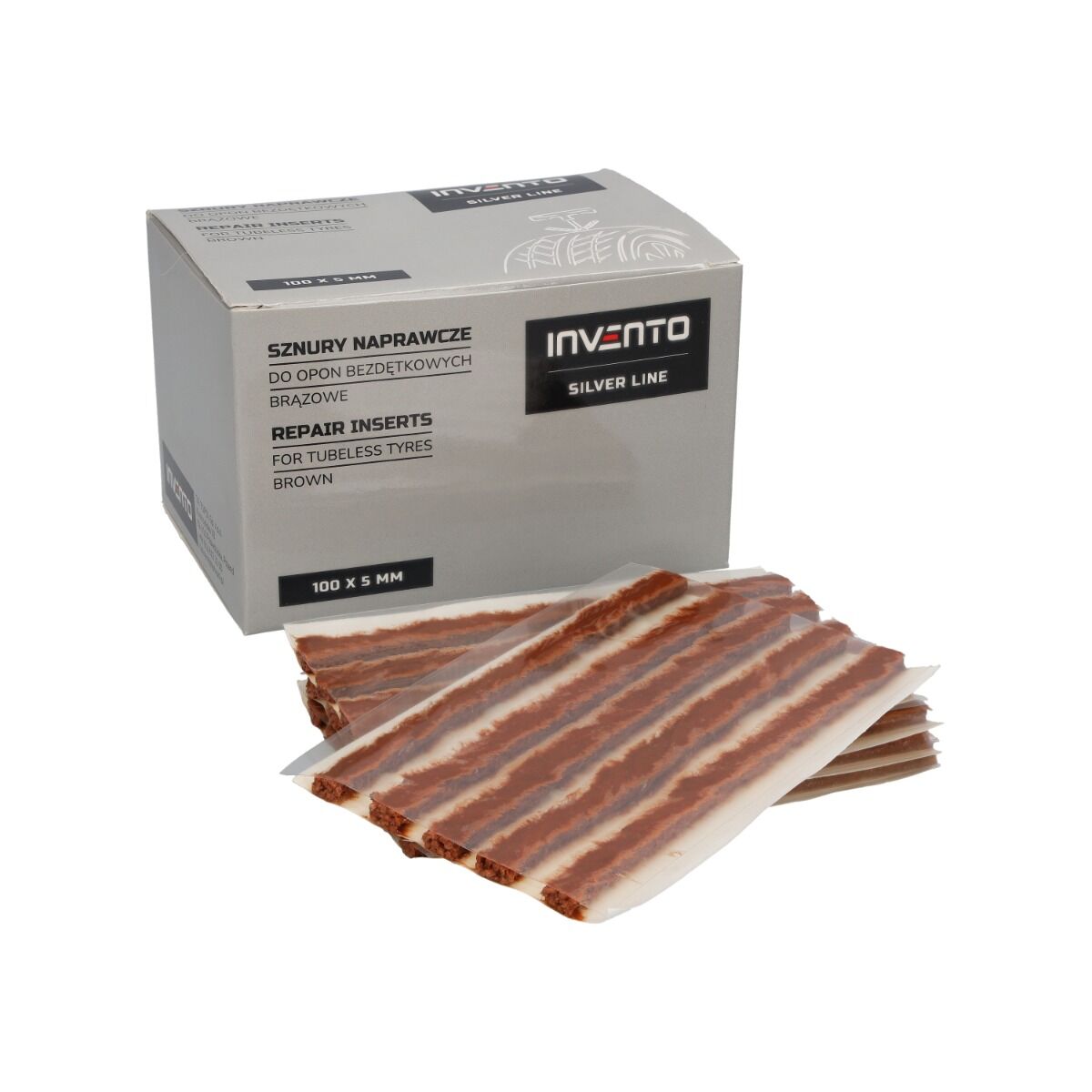 Knôty na opravu defektov pneumatík, 100 x 5mm, 50ks