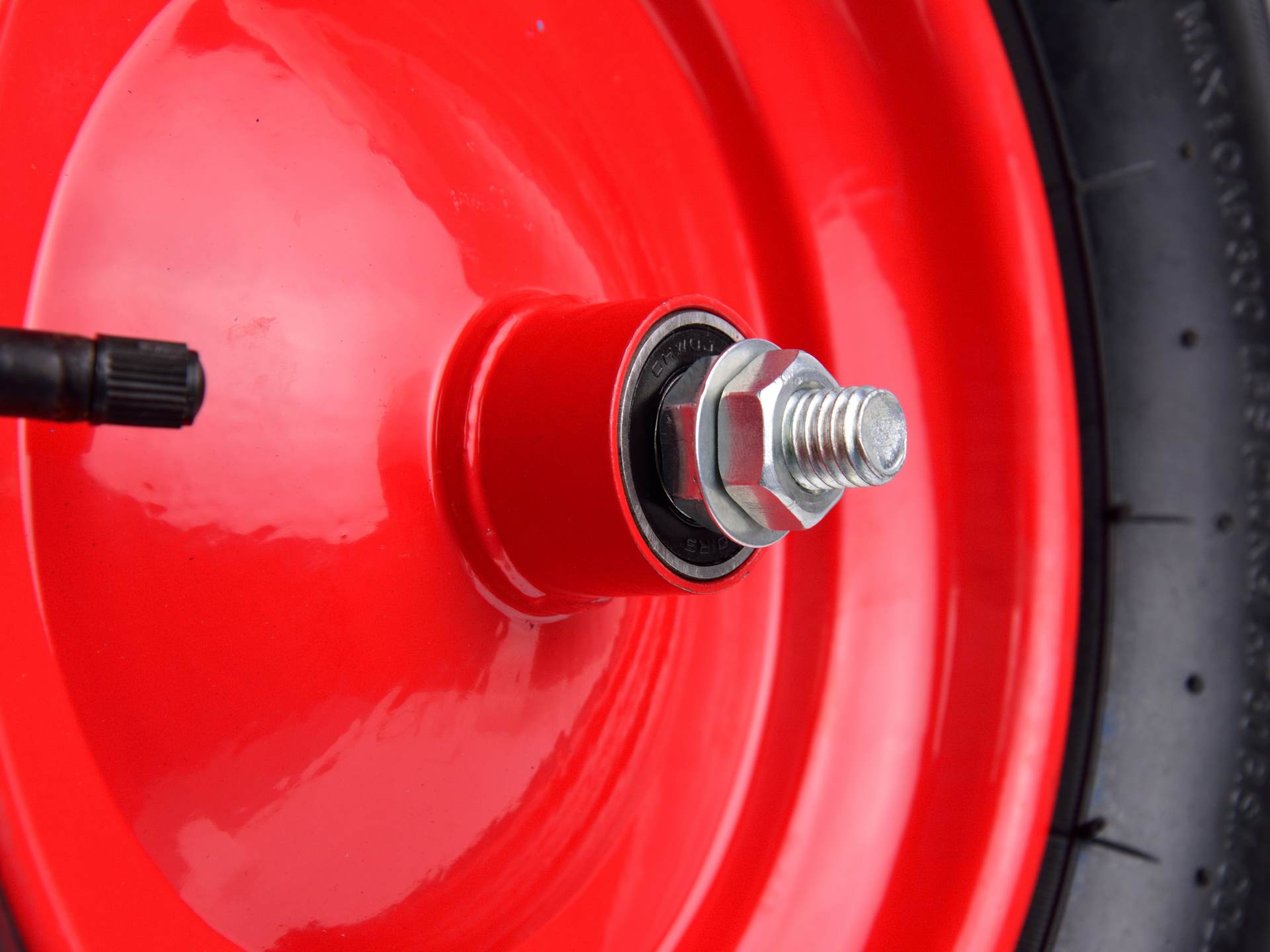 Koleso na fúrik 4.00-8/2PR s červeným ráfikom