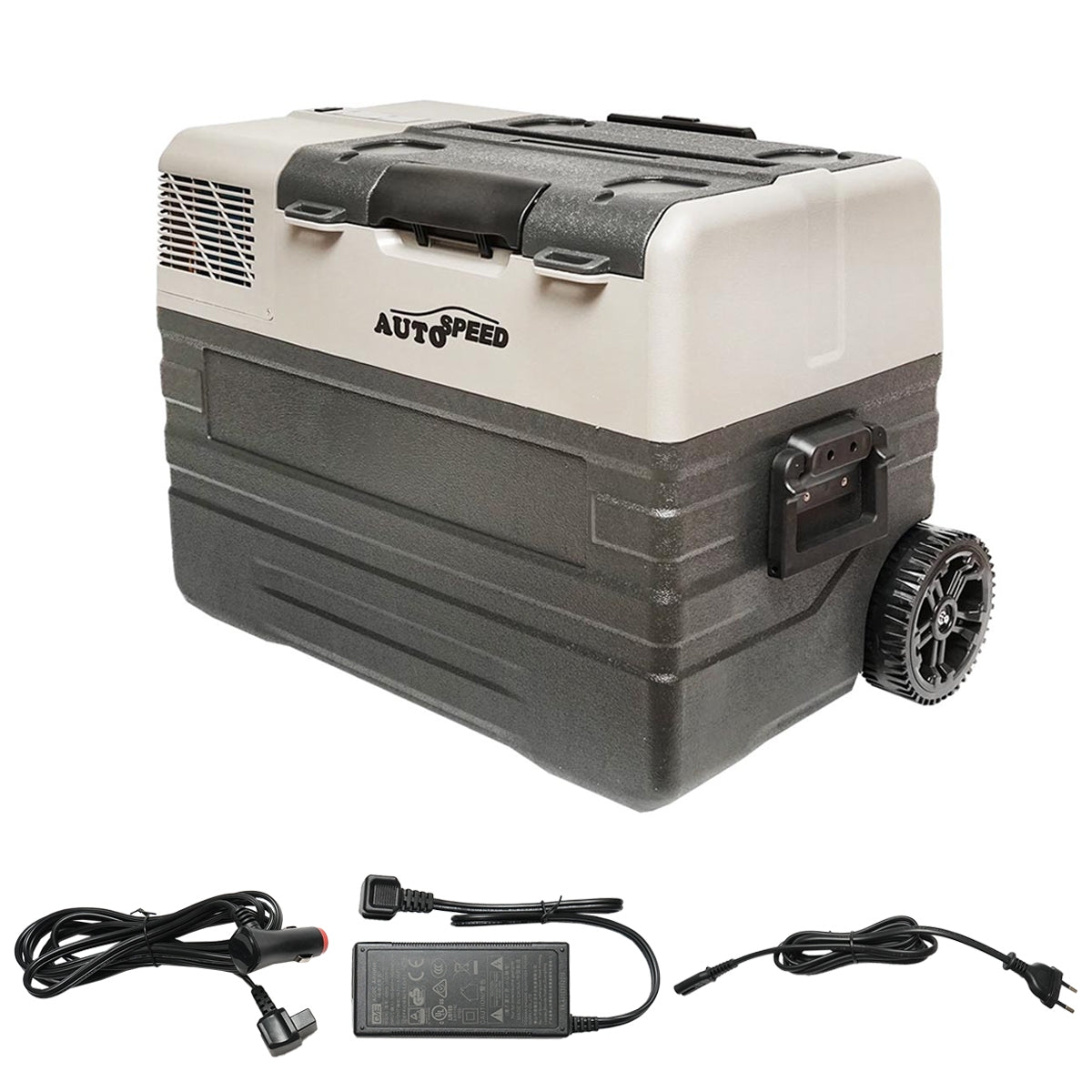 Kompresorová autochladnička s kolieskami, objem 42l, 12-24-220V, 60W
