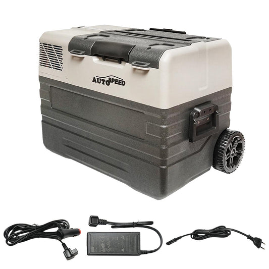 Kompresorová autochladnička s kolieskami, objem 42l, 12-24-220V, 60W