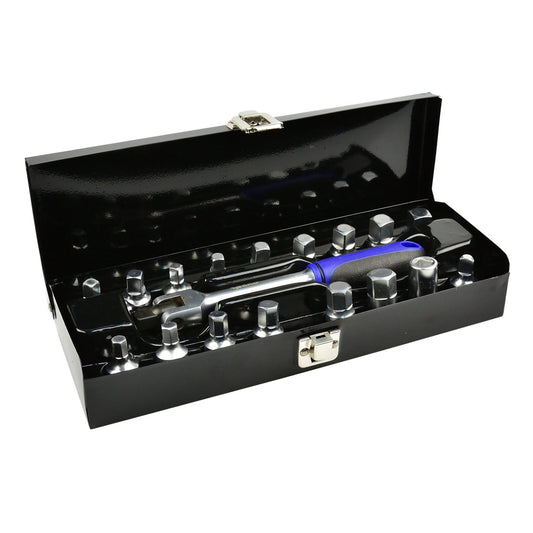 Sada kľúčov - nadstavcov na zátky olejových vaní 3/8'' 18ks