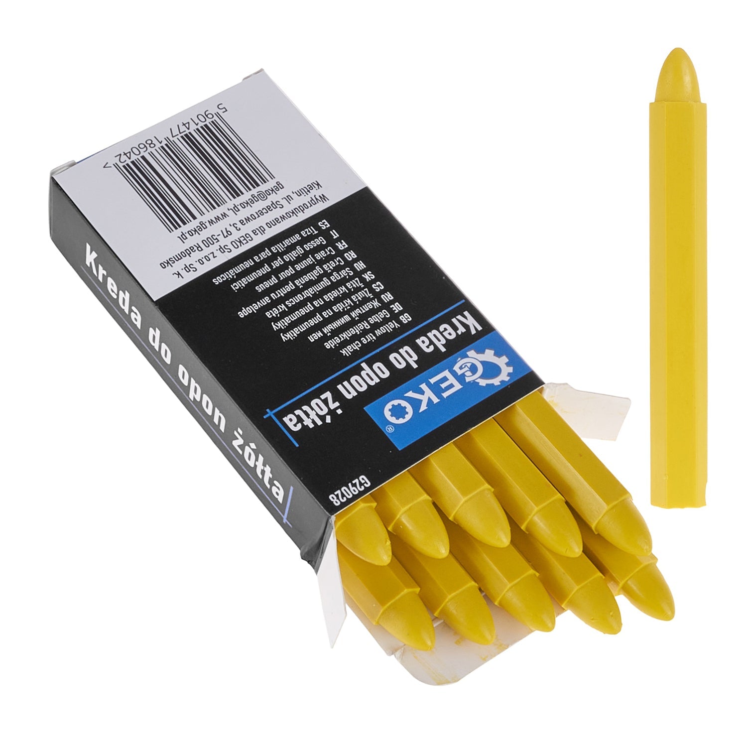 Súprava 10 žltých kried na značenie pneumatík 12x110 mm