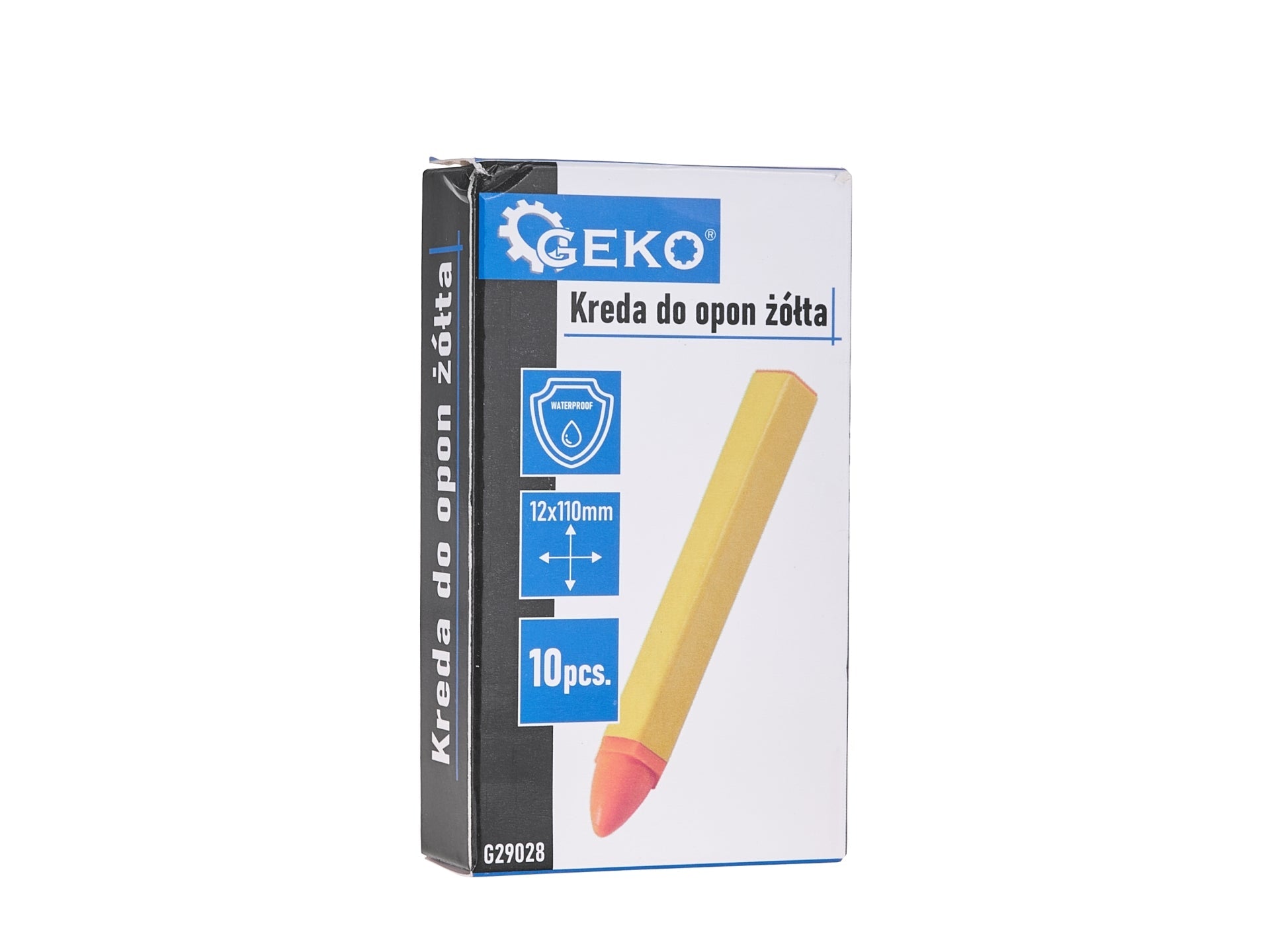 Súprava 10 žltých kried na značenie pneumatík 12x110 mm