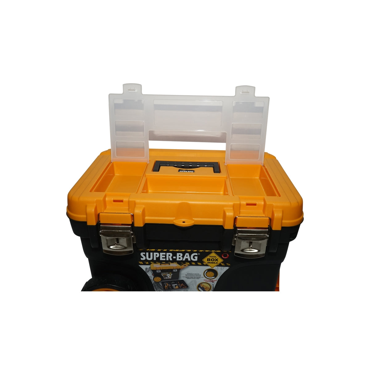 Kufrík - box na náradie s kolieskami, heavy duty, 652x400x420mm