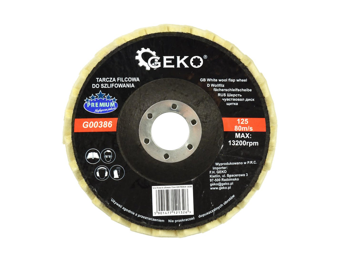 Lamelový filcový kotúč premium 125mm, Geko
