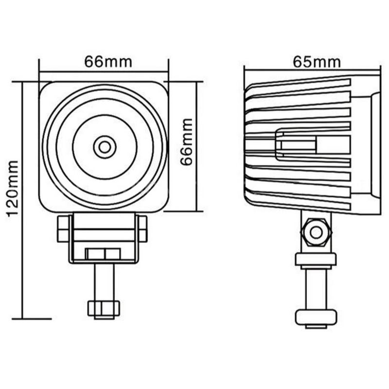 LED reflektor - svetlomet 12W offroad