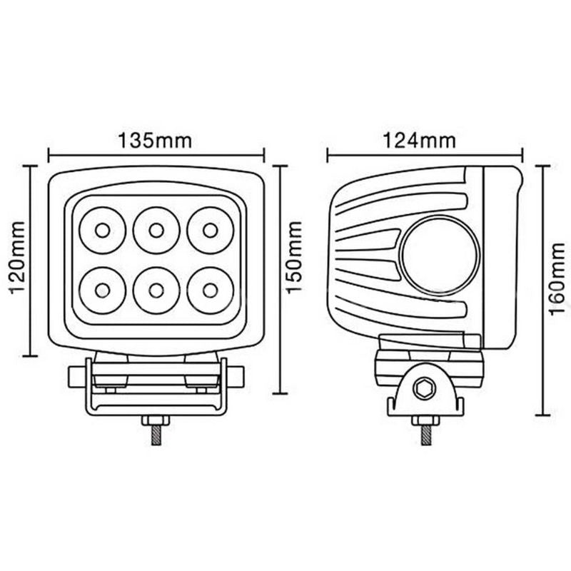 LED reflektor - svetlomet 60W offroad