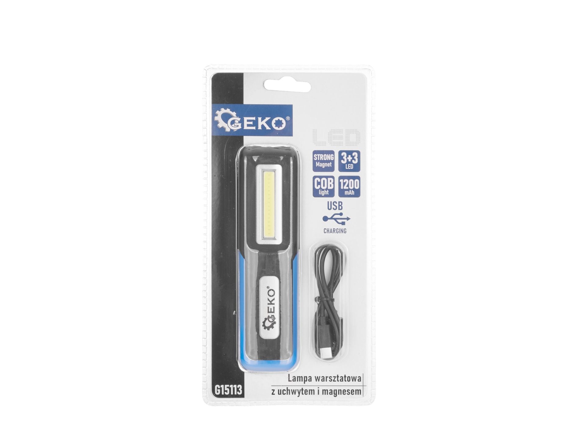 LED COB dielenská pracovná lampa 3W, 1200mAh