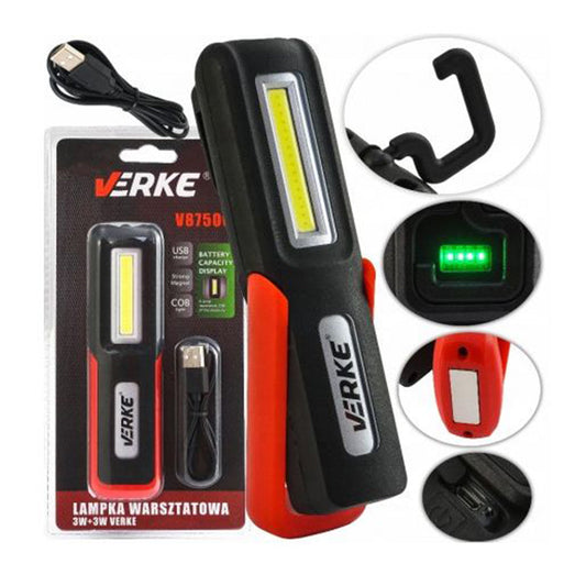 LED COB dielenská pracovná lampa, nabíjateľná 3W