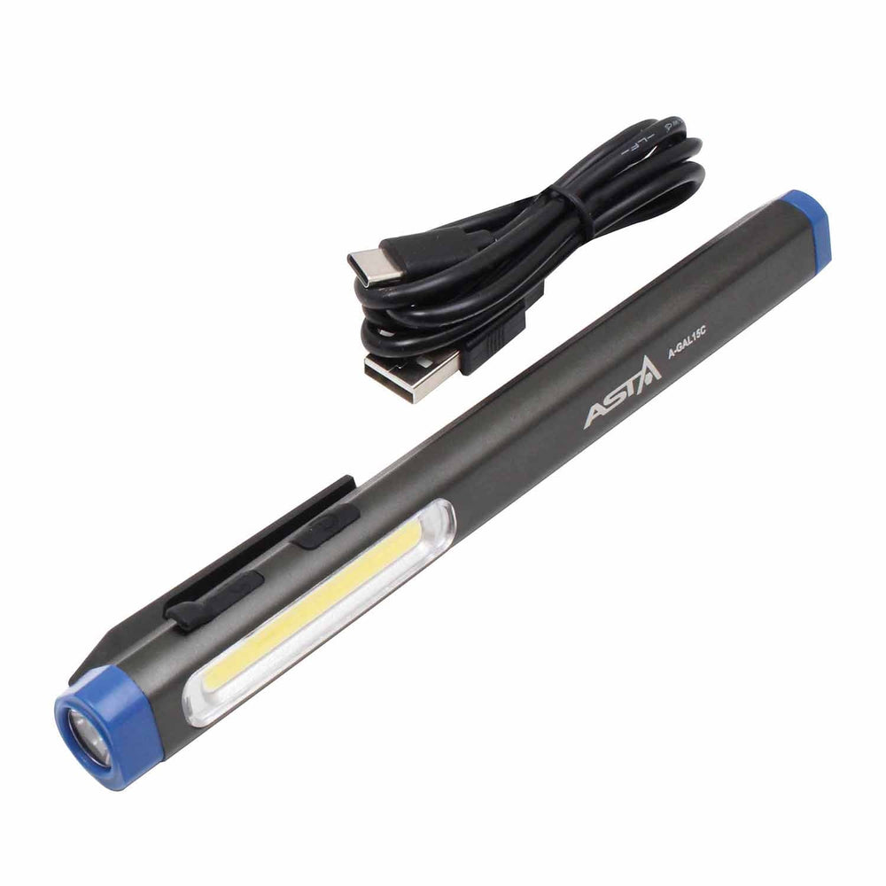 LED COB dielenská pracovná lampa s akumulátorom, 300lm Asta