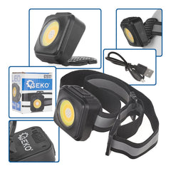 LED COB čelová lampa - čelovka, 3W, 500mAh, 500lm