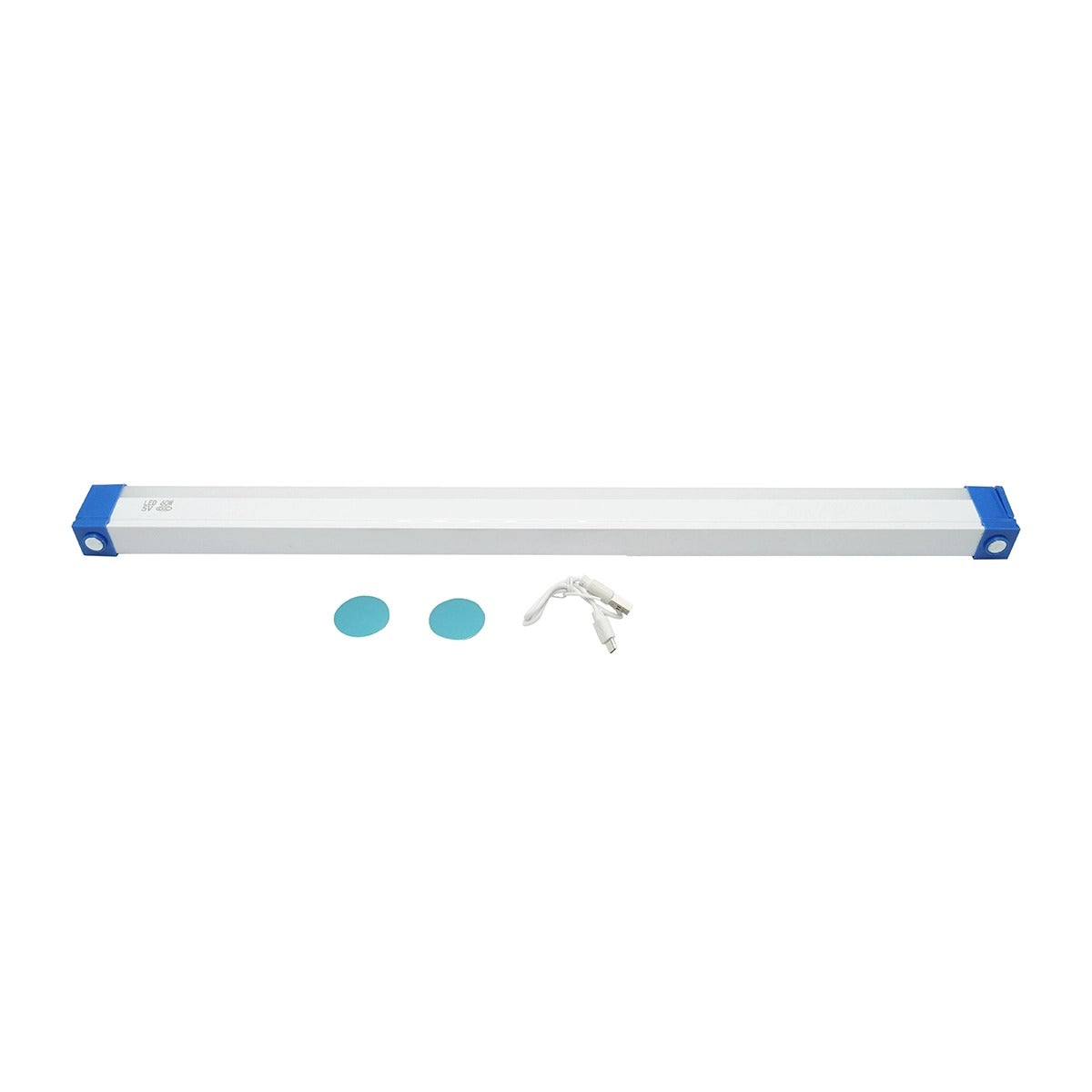 LED dielenská pracovná lampa 60W, 6500K, s magnetickým uchytením a nabíjateľným akumulátorom 3600mAh, 520 × 23 × 38mm, IP21