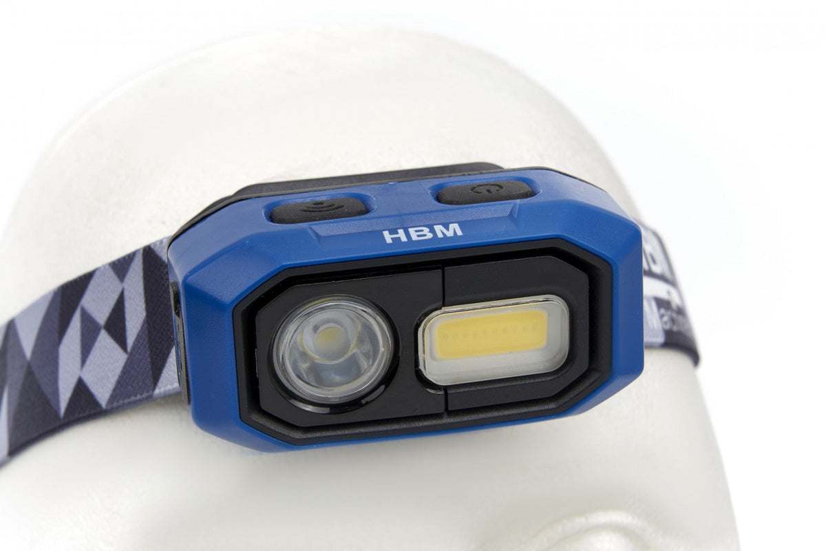 LED čelová lampa - čelovka, 480lm, HBM