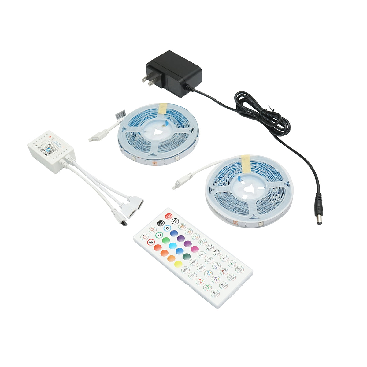 LED pásik smart 2x10m, 12V s diaľkovým a hlasovým ovládaním, bluetooth, USB aplikáciou, 20m RGB Breckner Germany