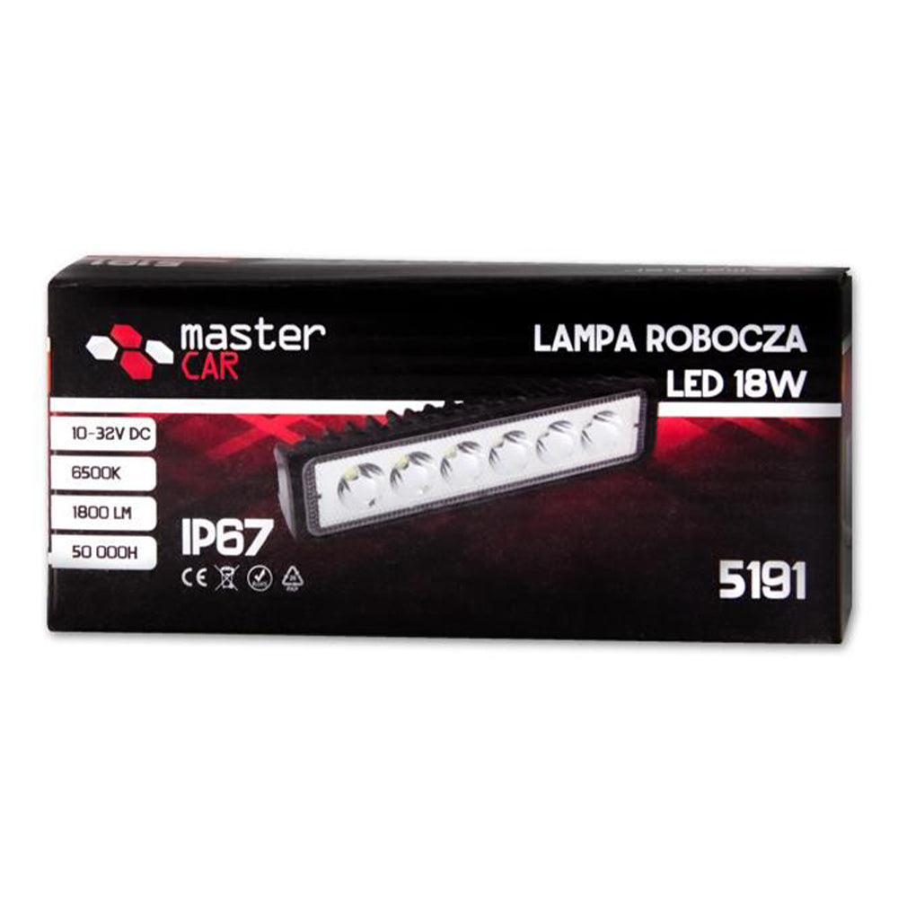 LED reflektor - rampa na auto 18V, 10 - 32V, 6 lediek