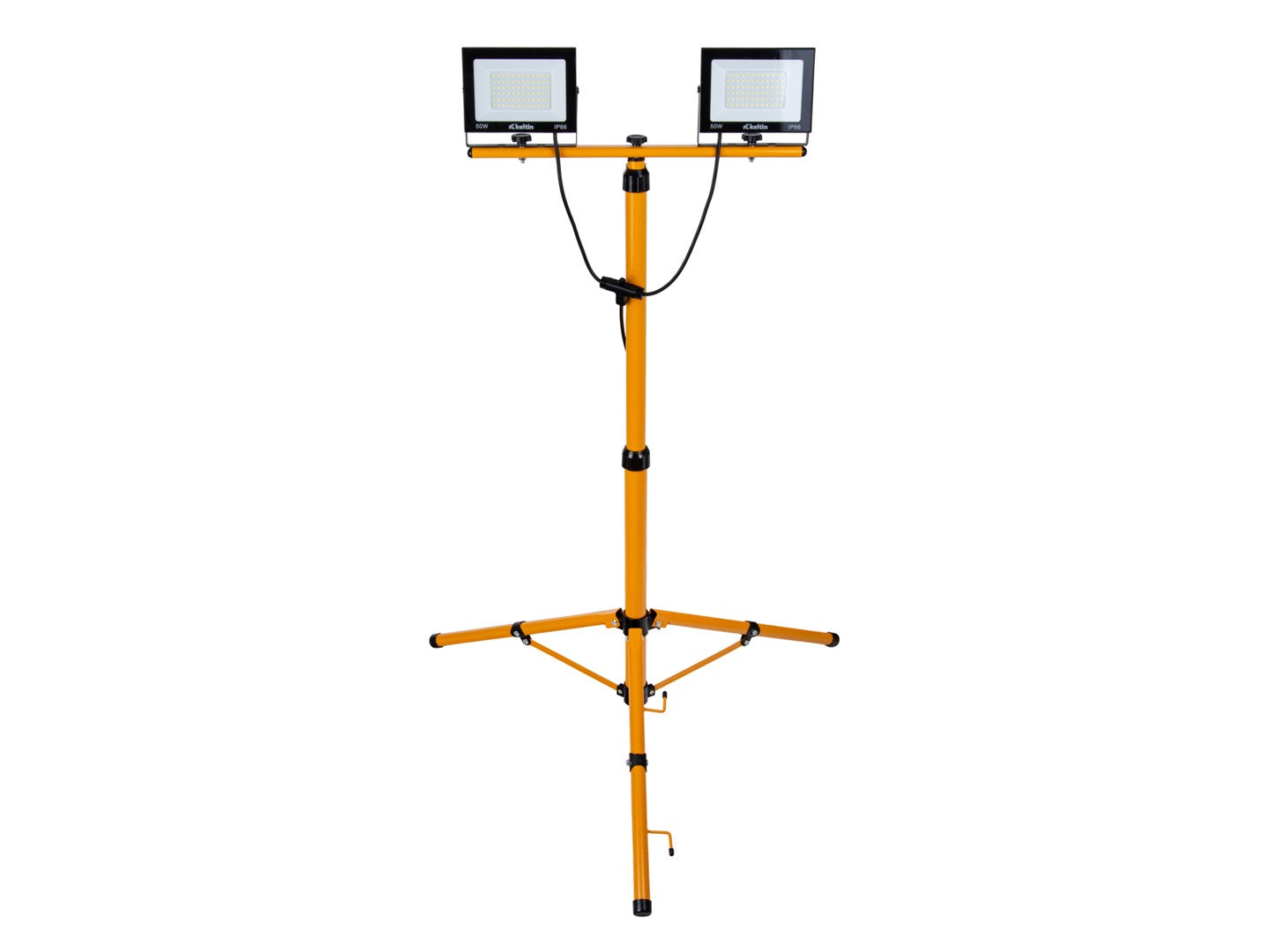 LED reflektor 2 × 50W, 6500K, s nastaviteľným statívom