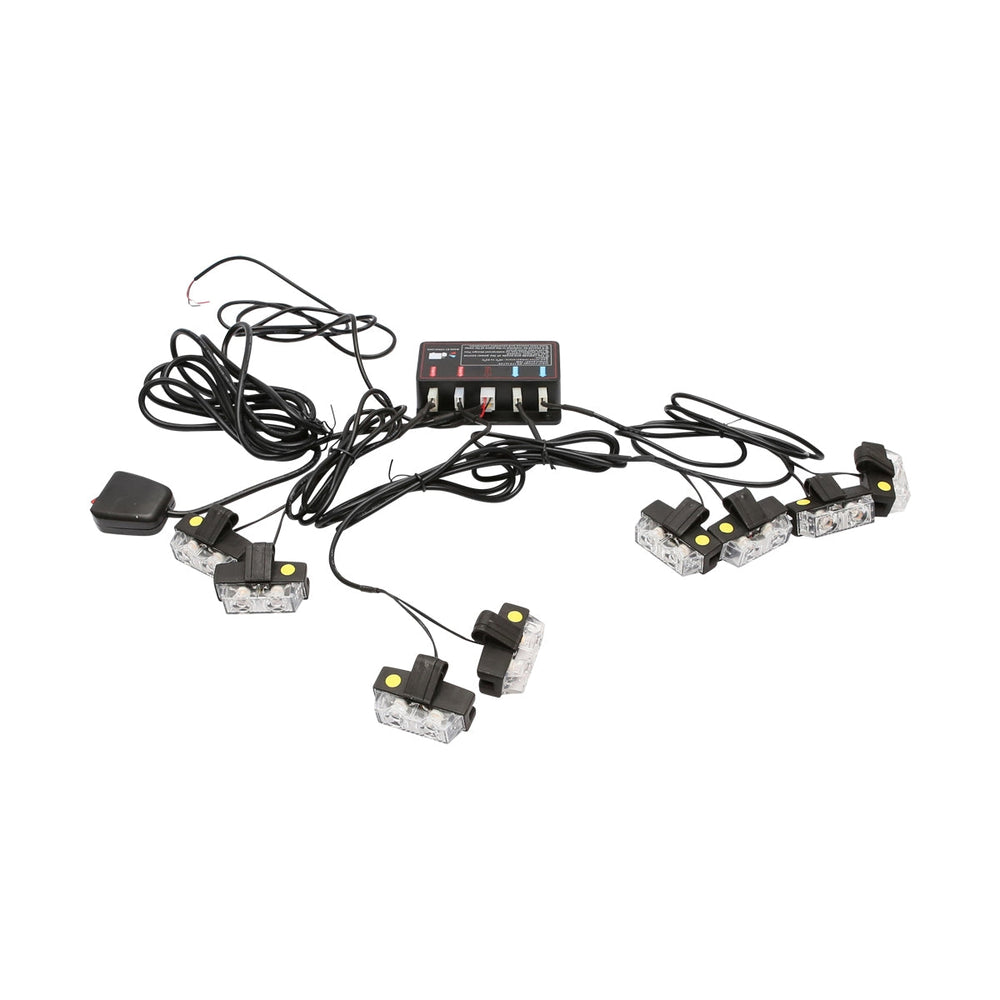 LED stroboskop - svetelná LED rampa, 2 LED, žlté svetlo 12V Breckner Germany