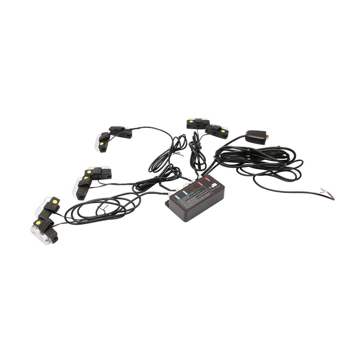 LED stroboskop - svetelná LED rampa, 2 LED, žlté svetlo 12V Breckner Germany